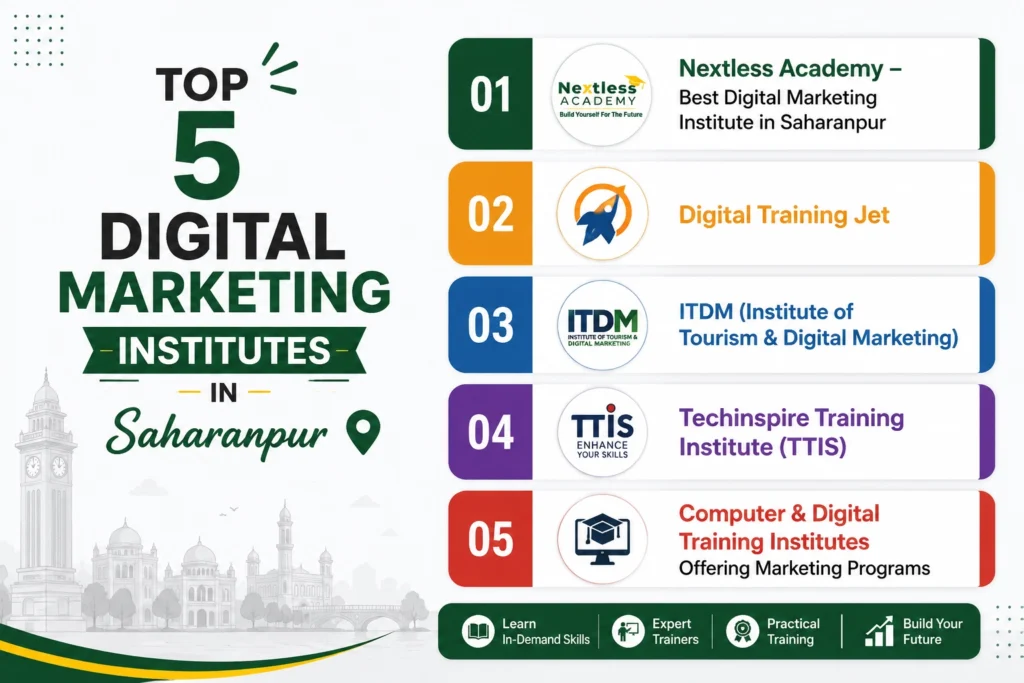 Top 5 digital marketing institutes in Saharanpur