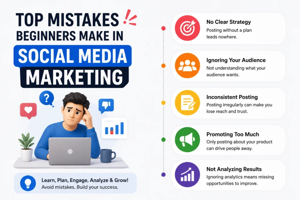 Top Mistakes Beginners Make in Social Media Marketing
